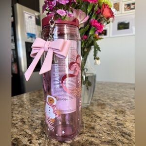 Starbucks Pink Bow Tumbler with Bear Design! NWT! 🩷